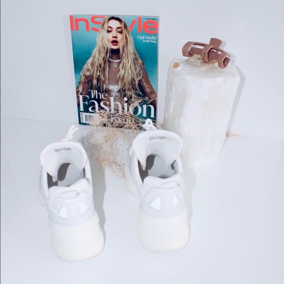 MICHAEL MICHAEL KORS Olympia Canvas + Leather Trainer - Picture 3 of 5